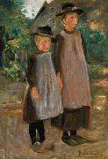 Max Liebermann Zwei hollandische Kinder Germany oil painting artist